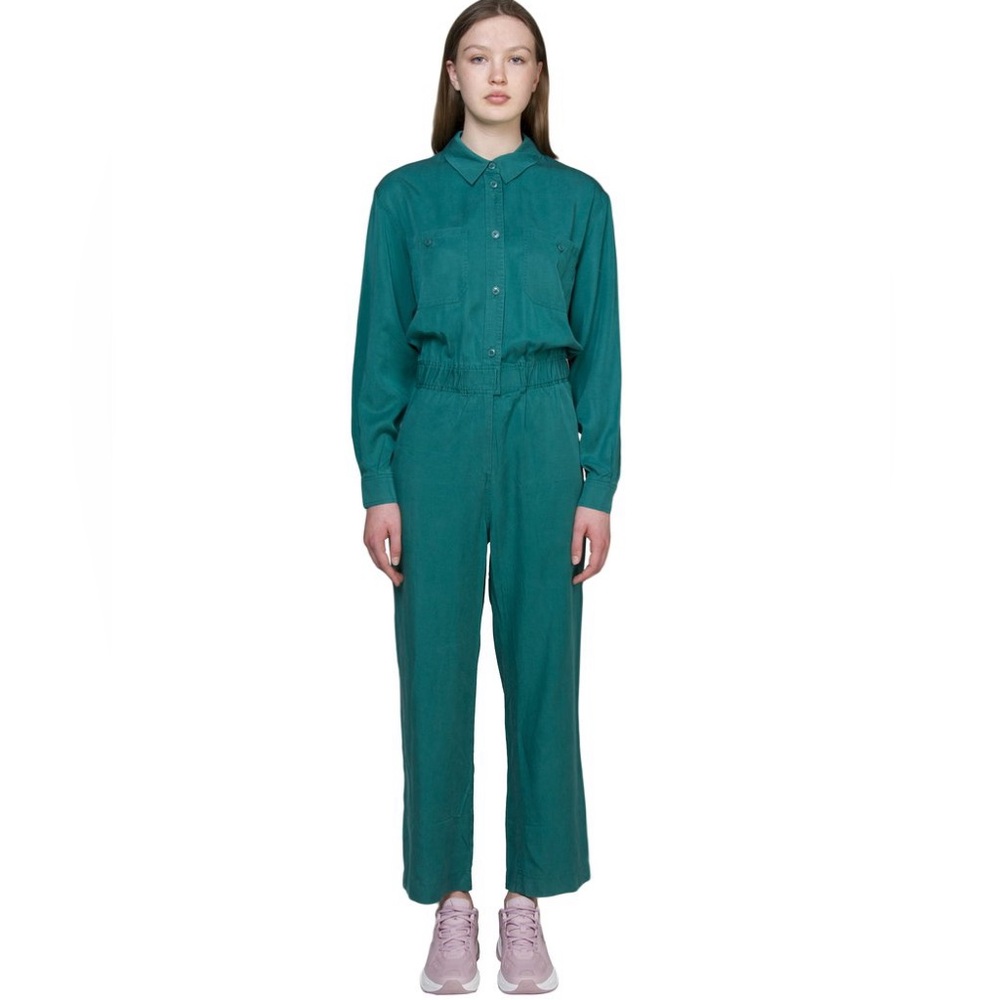 Samsoe & Samsoe Kline Lyocell Jumpsuit in Quetzel Green